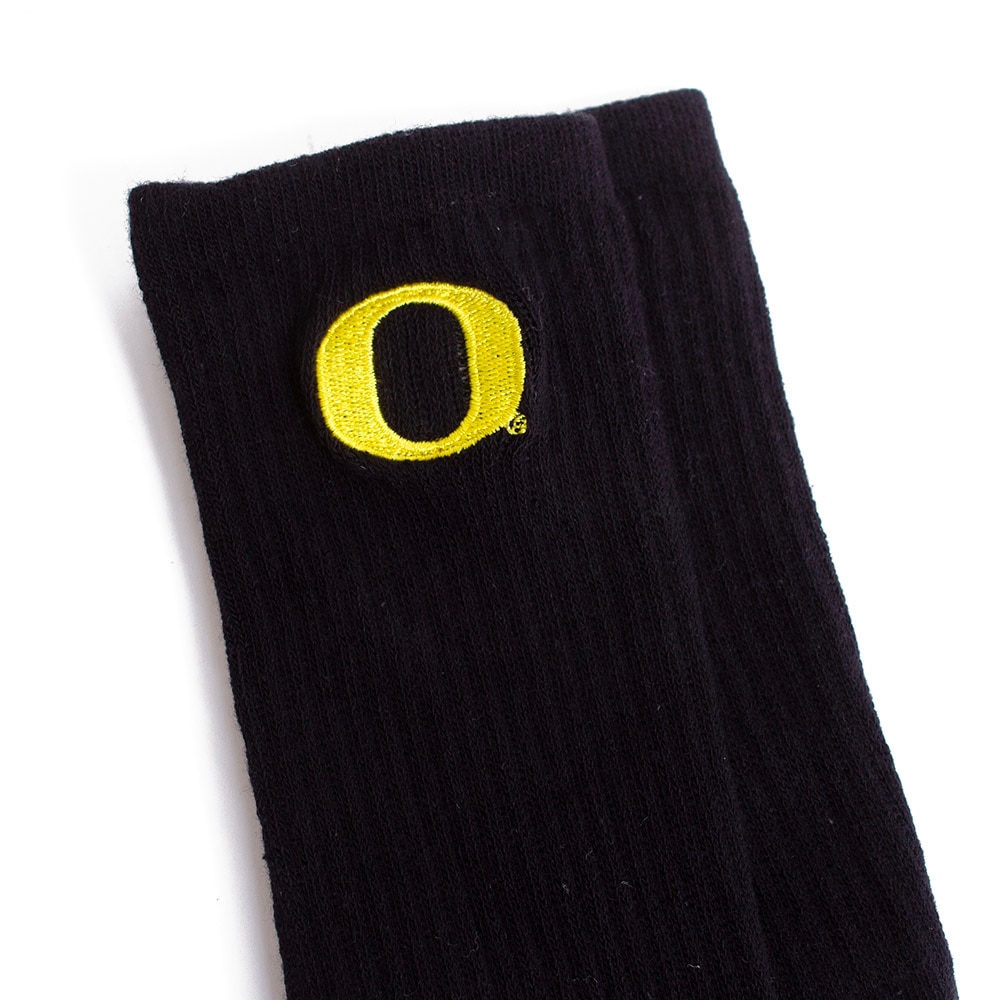 Classic Oregon O, Zoozatz, Black, Crew, Accessories, Unisex, Sock, 744206